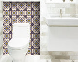 4" X 4" Azul Flora Peel and Stick Removable Tiles - Tuesday Morning-Peel and Stick Tiles