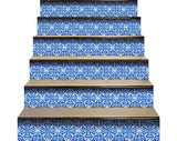 4" X 4" Blue and White Cross Peel And Stick Tiles - Tuesday Morning-Peel and Stick Tiles