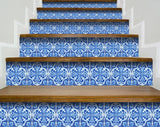 4" X 4" Blue and White Cross Peel And Stick Tiles - Tuesday Morning-Peel and Stick Tiles