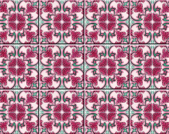4" X 4" Rosa Pink Lea Removable Peel And Stick Tiles - Tuesday Morning-Peel and Stick Tiles