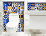 4" x 4" Shades of Blue and Yellow Mosaic Peel and Stick Removable Tiles - Tuesday Morning-Peel and Stick Tiles