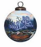 Scenic Life is Better at the Lake Hand Painted Mouth Blown Glass Ornament