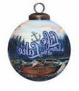 Scenic Life is Better at the Lake Hand Painted Mouth Blown Glass Ornament