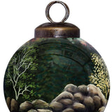Scenic Life is Better at the Cabin Hand Painted Mouth Blown Glass Ornament