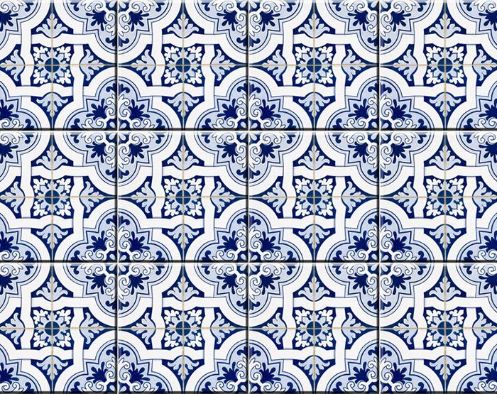 5" X 5" Blue Mia Gia Peel And Stick Removable Tiles - Tuesday Morning-Peel and Stick Tiles