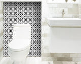 6" X 6" Black and White Pinna Peel and Stick Removable Tiles - Tuesday Morning-Peel and Stick Tiles