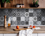 6" X 6" Black White and Gray Mosaic Peel and Stick Tiles - Tuesday Morning-Peel and Stick Tiles