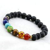 7 Genuine Chakra Healing Natural Stone Bead Anklet - Tuesday Morning-