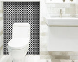 7" X 7" Black and White Medeci Peel and Stick Removable Tiles - Tuesday Morning-Peel and Stick Tiles