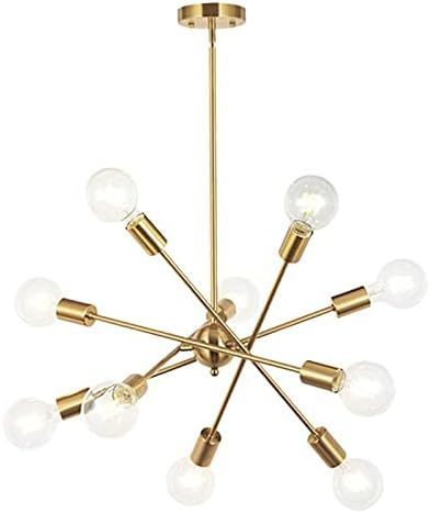TM-HOME-Modern-Chandelier-Lighting-10-Lights-with-Adjustable-Arms-Brushed-Brass-Pendant-Lighting-Lamps