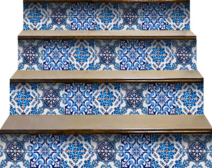 8" X 8" Blue Multi Mosaic Peel and Stick Tiles - Tuesday Morning-Peel and Stick Tiles