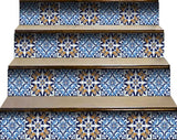 8" X 8" Blue White Golden Peel and Stick Tiles - Tuesday Morning-Peel and Stick Tiles