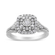 .925 Sterling Silver 1/3 Cttw Miracle Set Round-Cut Diamond Cocktail Ring (H-I Color, I1-I2 Clarity) - Size 7 - Tuesday Morning-Rings