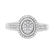 .925 Sterling Silver 1/3 Cttw Pave Set Round-Cut Diamond Braided Halo Cocktail Ring (I-J Color, I2-I3 Clarity) - Size 7 - Tuesday Morning-Rings