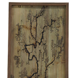 Rectangle Lichtenburg Wood Burning Wall Art (Brown) 12"x16"