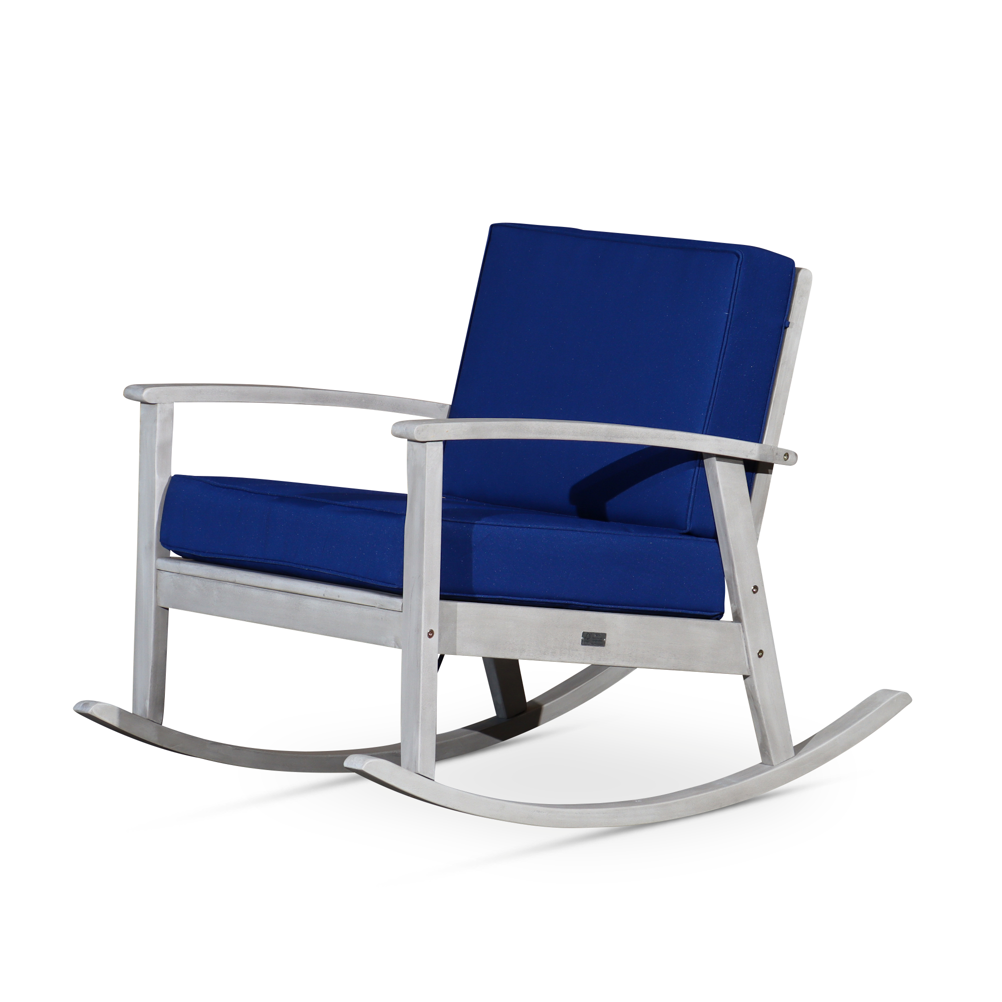 Outdoor-Rocking-Chair-With-Cushions,-Silver-Gray-Finish,-Navy-Cushions-Outdoor-Chairs