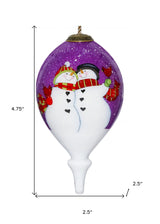 Amore Snowmen Hand Painted Mouth Blown Glass Ornament - Tuesday Morning-Christmas Ornaments