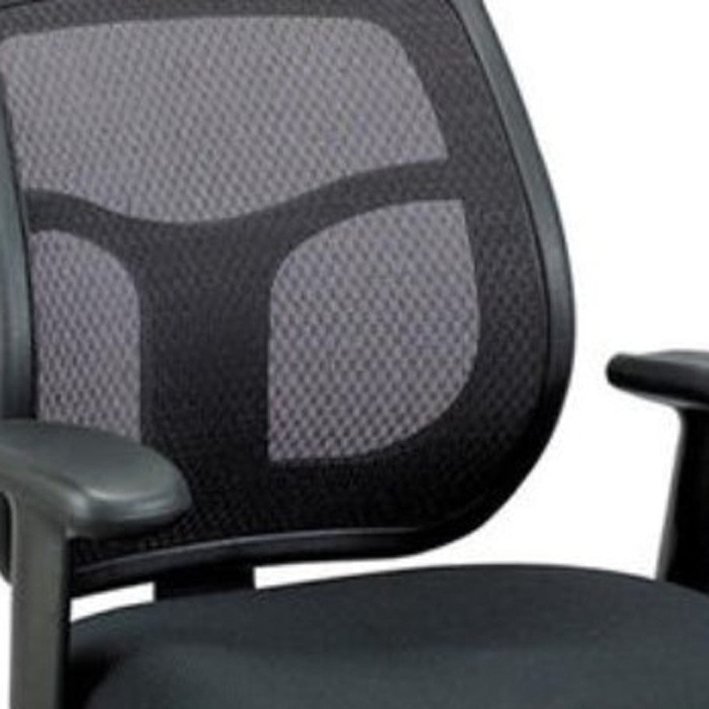 Black Adjustable Swivel Mesh Rolling Office Chair - Tuesday Morning-Office Chairs