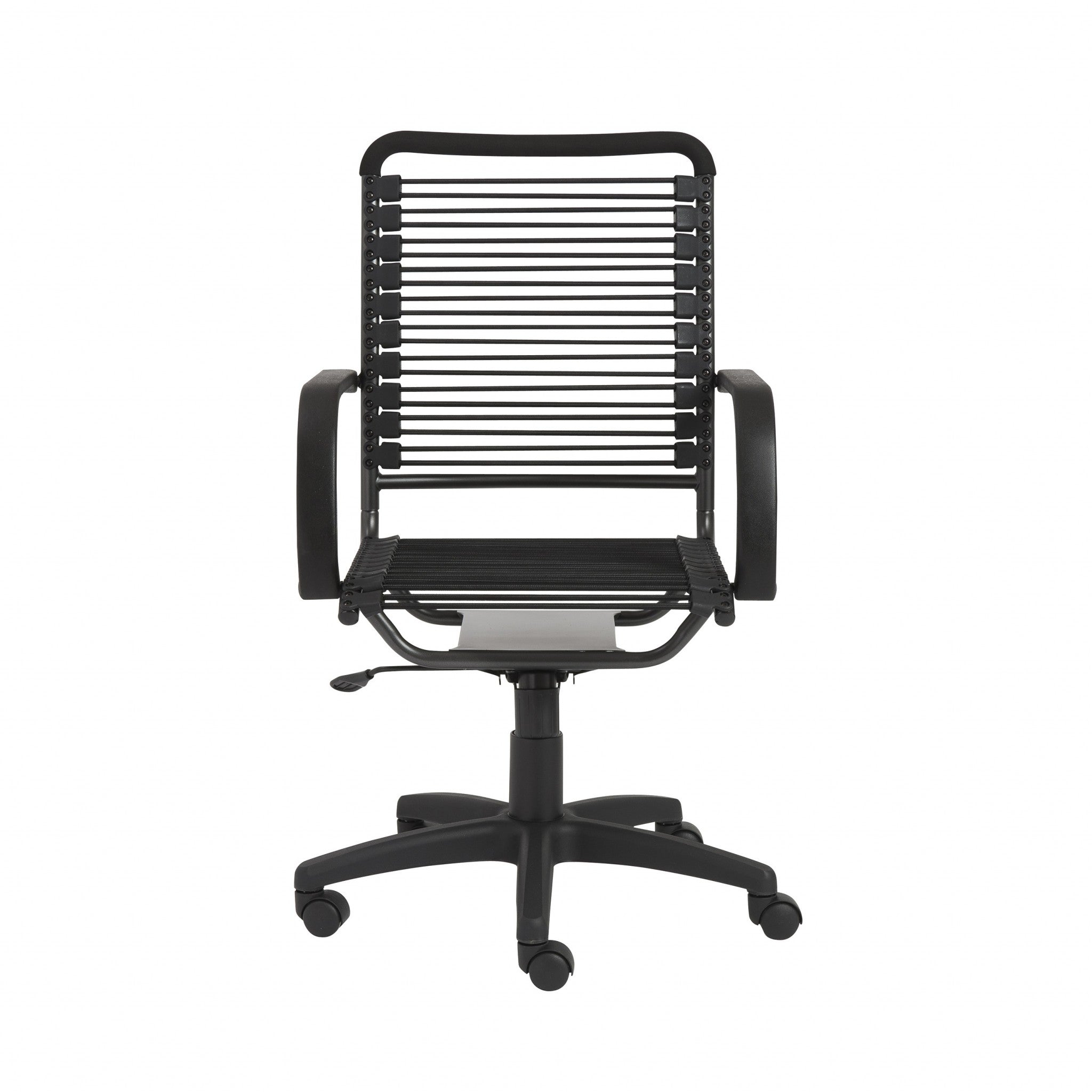 Black-Swivel-Adjustable-Task-Chair-Bungee-Back-Steel-Frame-Office-Chairs