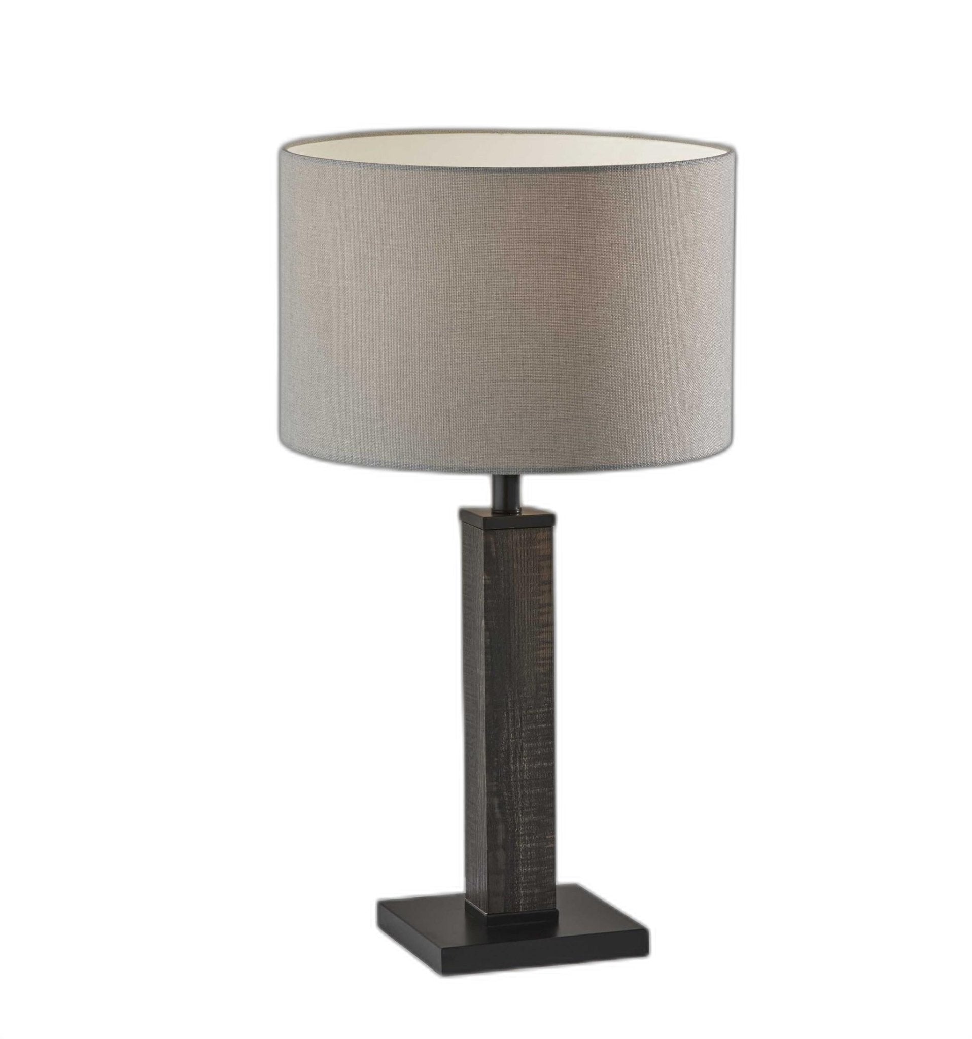 Black Wood Monument Table Lamp - Tuesday Morning-Table Lamps