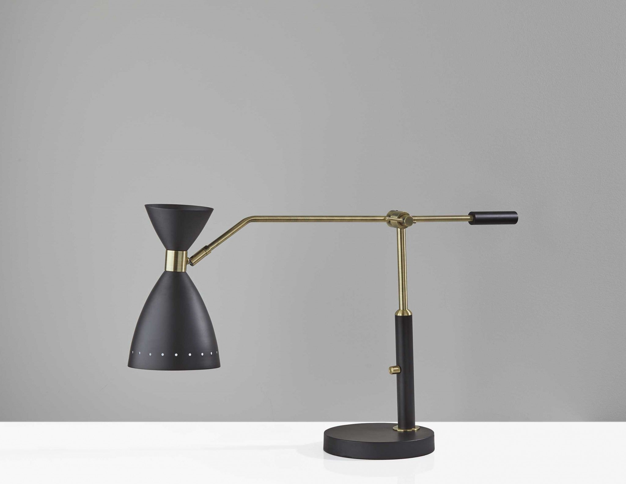 Brass Cinch Black Metal Adjustable Desk Lamp - Tuesday Morning-Table Lamps