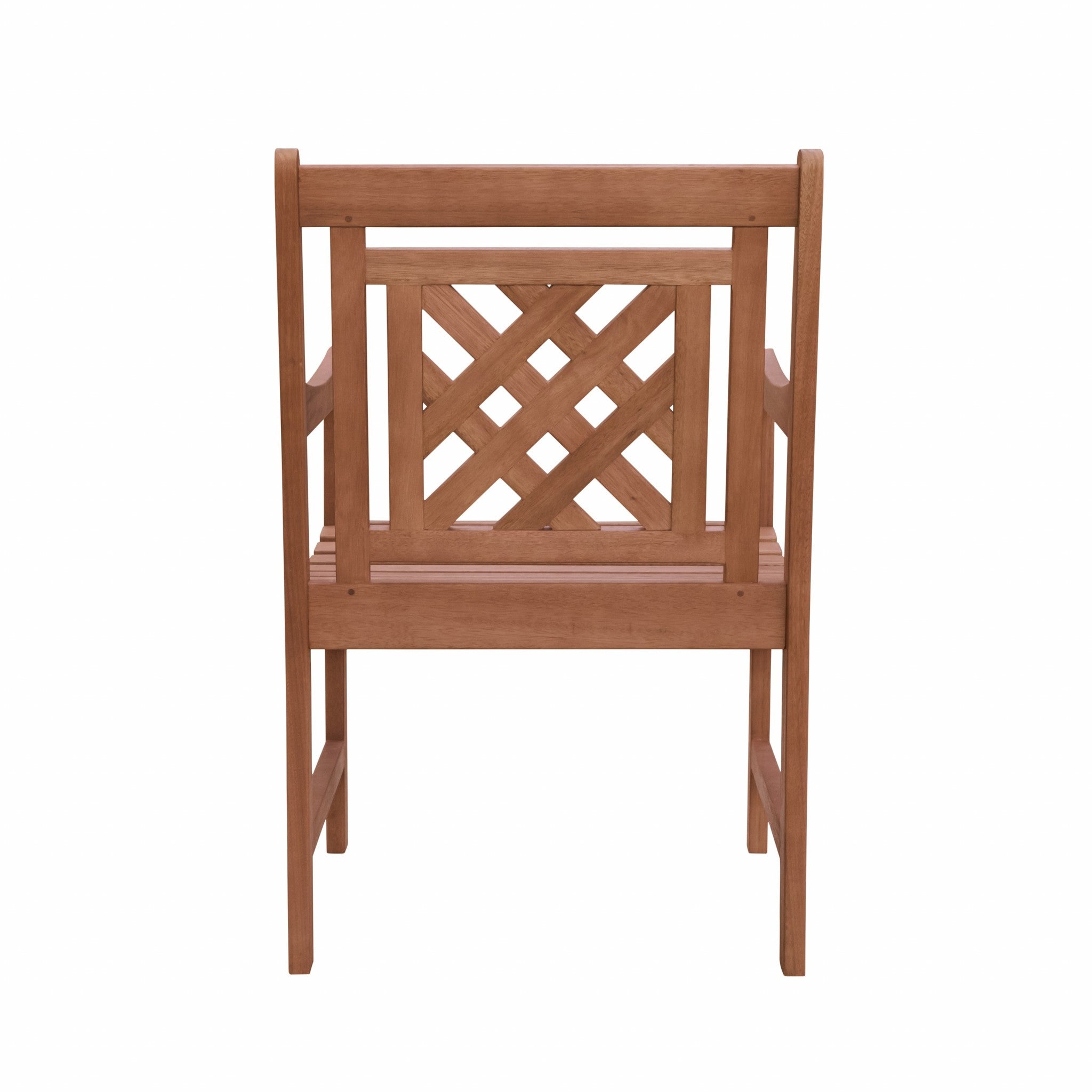 Brown Dining Armchair With Hatched Back - Tuesday Morning-Outdoor Chairs