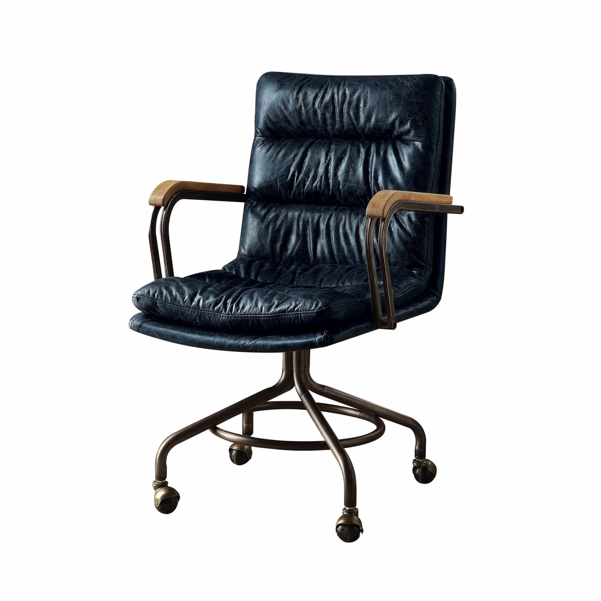 Coffee-and-Dark-Brown-Swivel-Leather-Rolling-Executive-Office-Chair-Office-Chairs