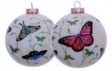 Colorful Butterflies Hand Painted Mouth Blown Glass Ornament - Tuesday Morning-Christmas Ornaments