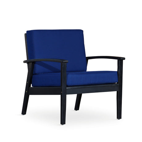 Deep-seat-outdoor-chair,-espresso-finish,-navy-cushions-Outdoor-Chairs