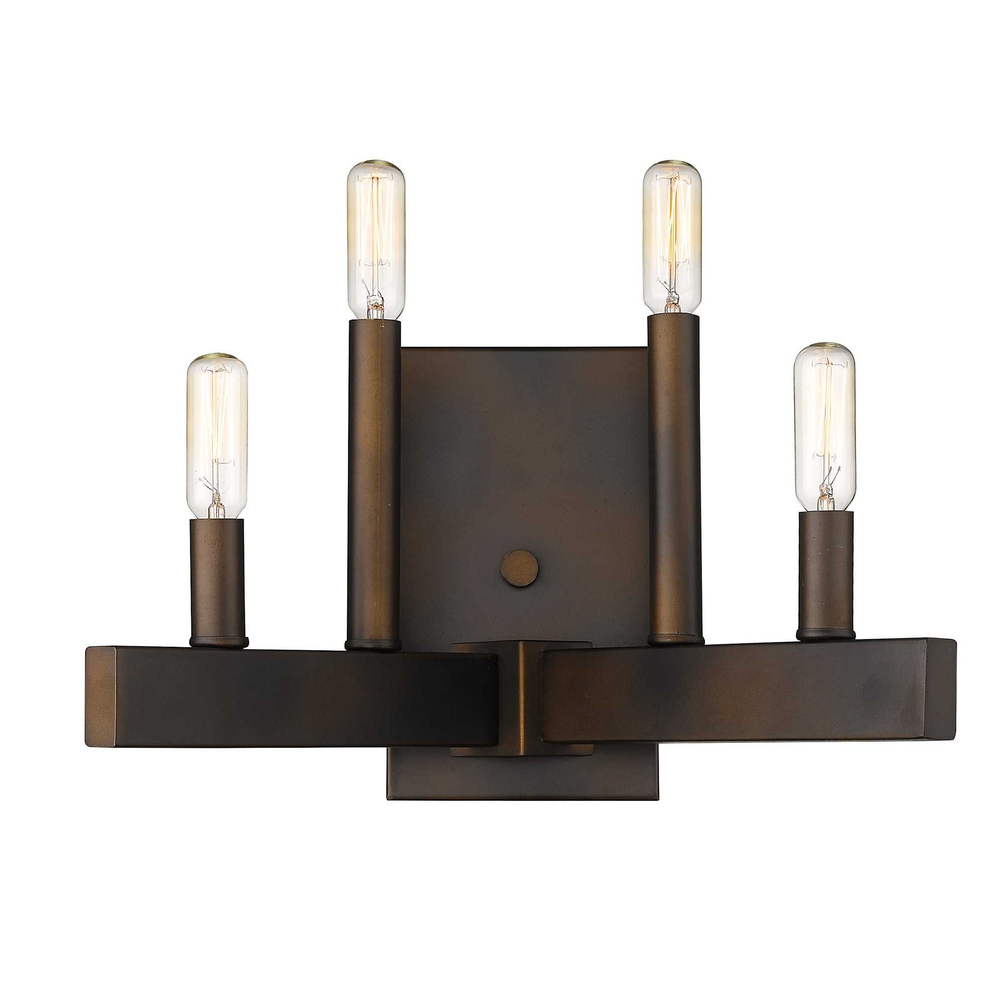 Four Light Bronze Metal Vintage Wall Sconce - Tuesday Morning-Wall Lighting