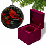 Glossy Red Cardinal Hand Painted Mouth Blown Glass Ornament - Tuesday Morning-Christmas Ornaments