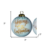 Gold Confirmation Hand Painted Mouth Blown Glass Ornament - Tuesday Morning-Christmas Ornaments