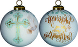 Gold Confirmation Hand Painted Mouth Blown Glass Ornament - Tuesday Morning-Christmas Ornaments