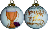 Gold First Communion Hand Painted Mouth Blown Glass Ornament - Tuesday Morning-Christmas Ornaments
