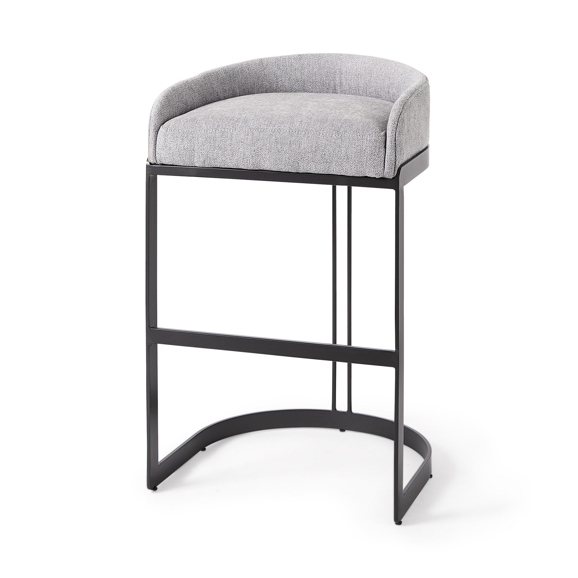 Gray-And-Black-Low-Back-Bar-Height-Bar-Chair-Table-&-Bar-Stools