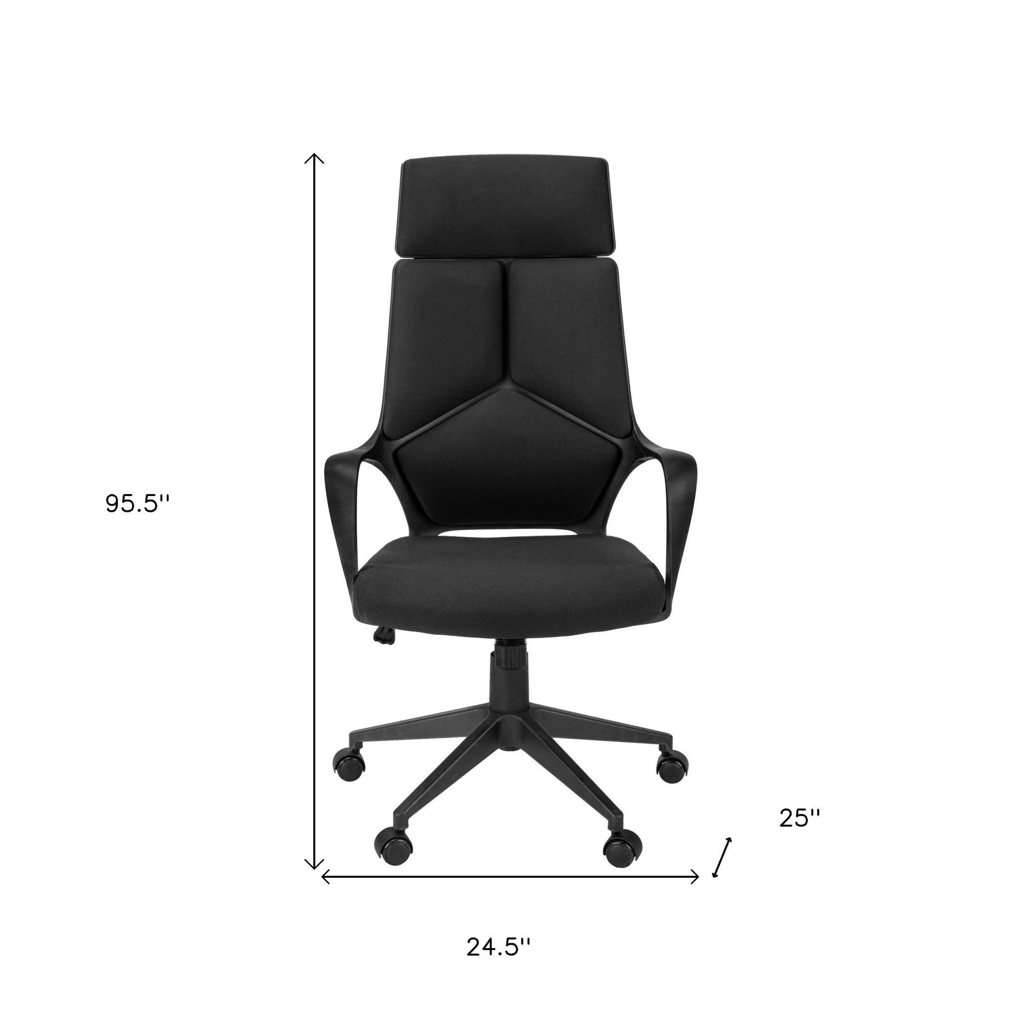 Gray Fabric Tufted Seat Swivel Adjustable Executive Chair Fabric Back Plastic Frame - Tuesday Morning-Office Chairs
