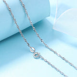 Italian Sterling Silver Wave Chain - Tuesday Morning-Chain Necklaces
