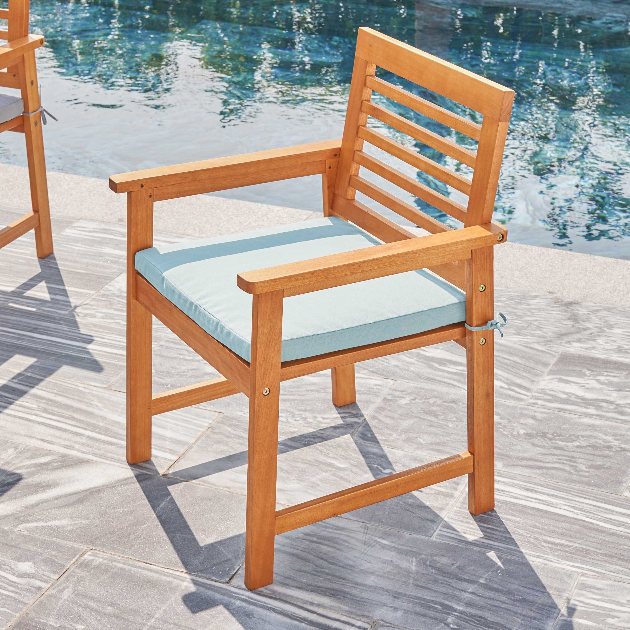 Light Wood Dining Armchair - Tuesday Morning-Outdoor Chairs