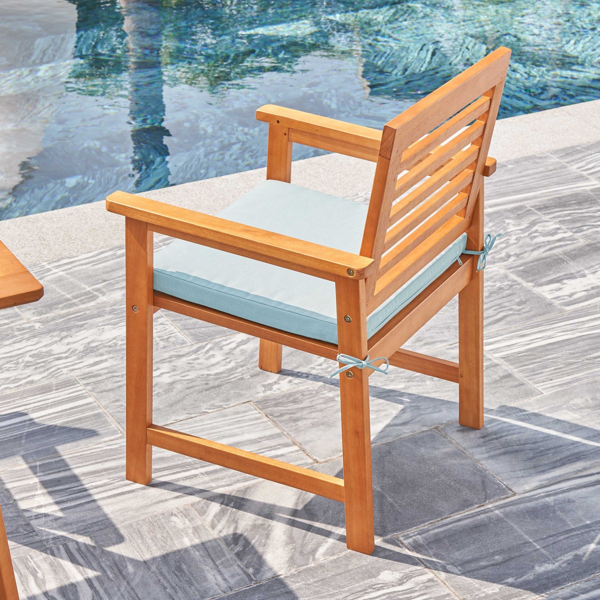 Light Wood Dining Armchair - Tuesday Morning-Outdoor Chairs