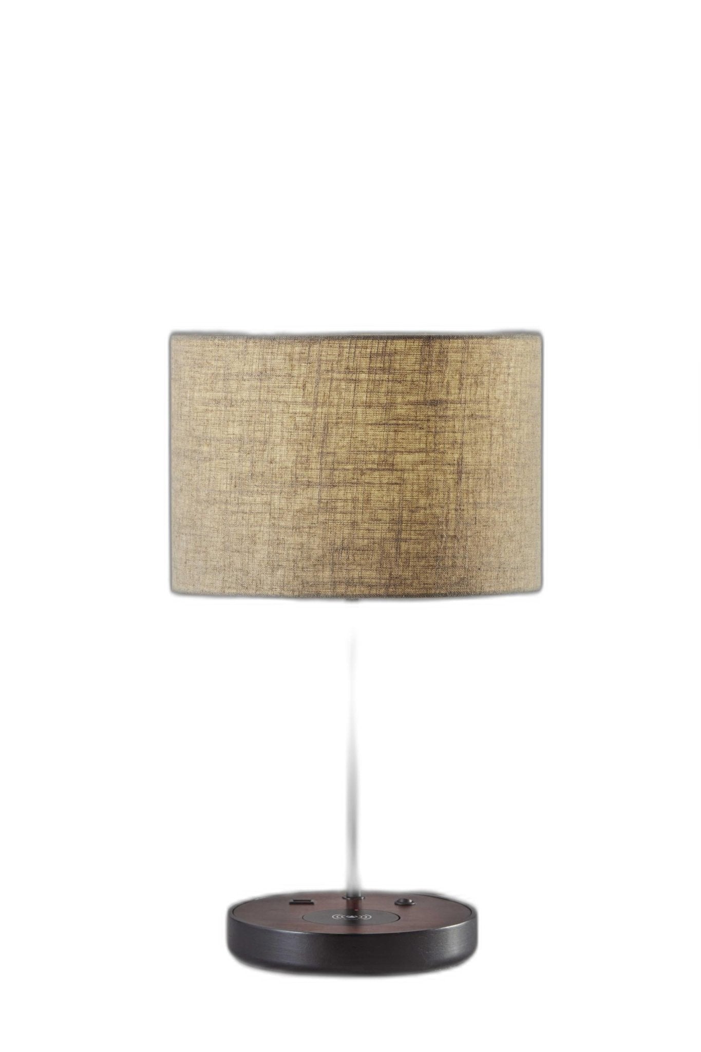 Matte Black Metal Wood Wireless Charging Table Lamp - Tuesday Morning-Table Lamps