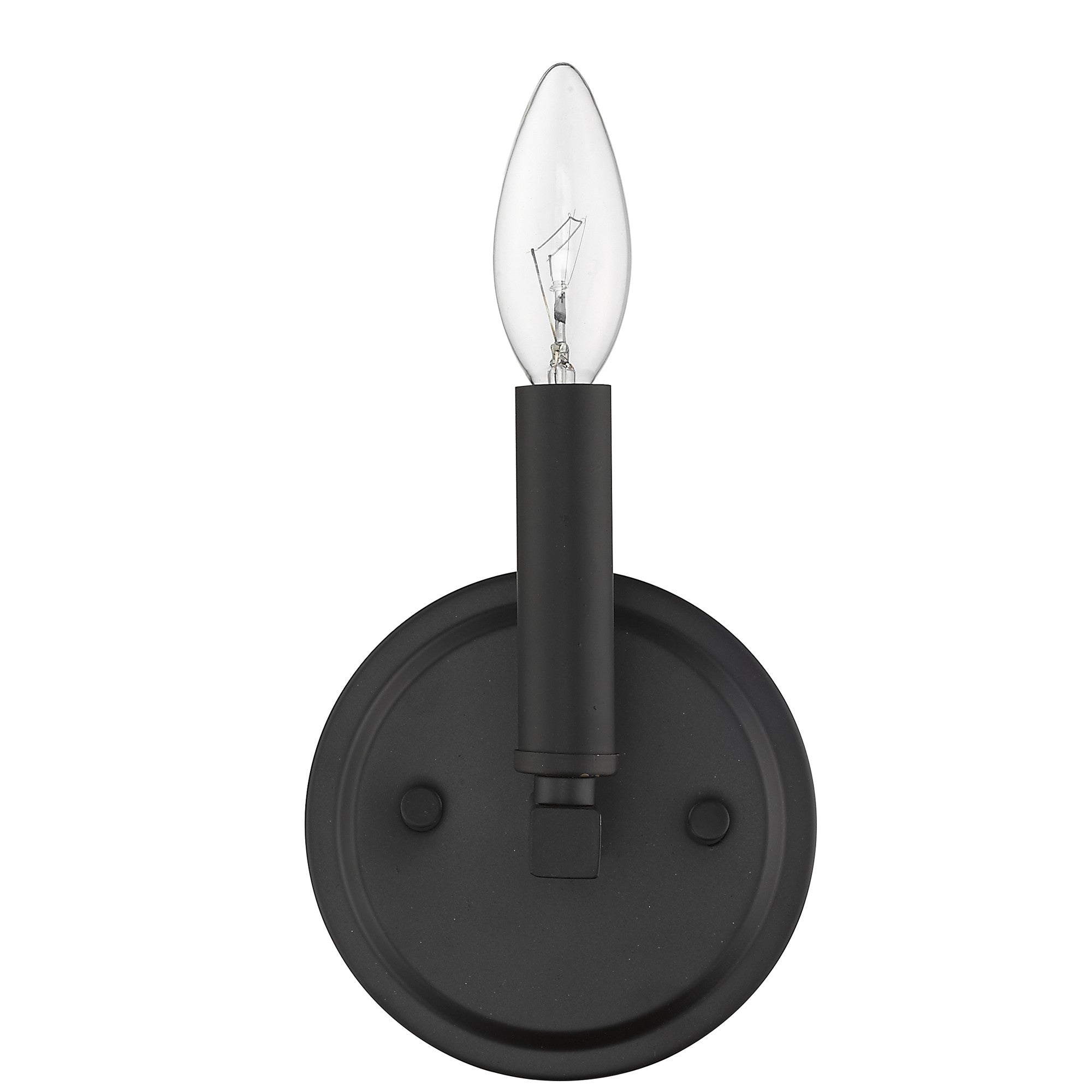 One Light Matte Black Wall Sconce - Tuesday Morning-Wall Lighting