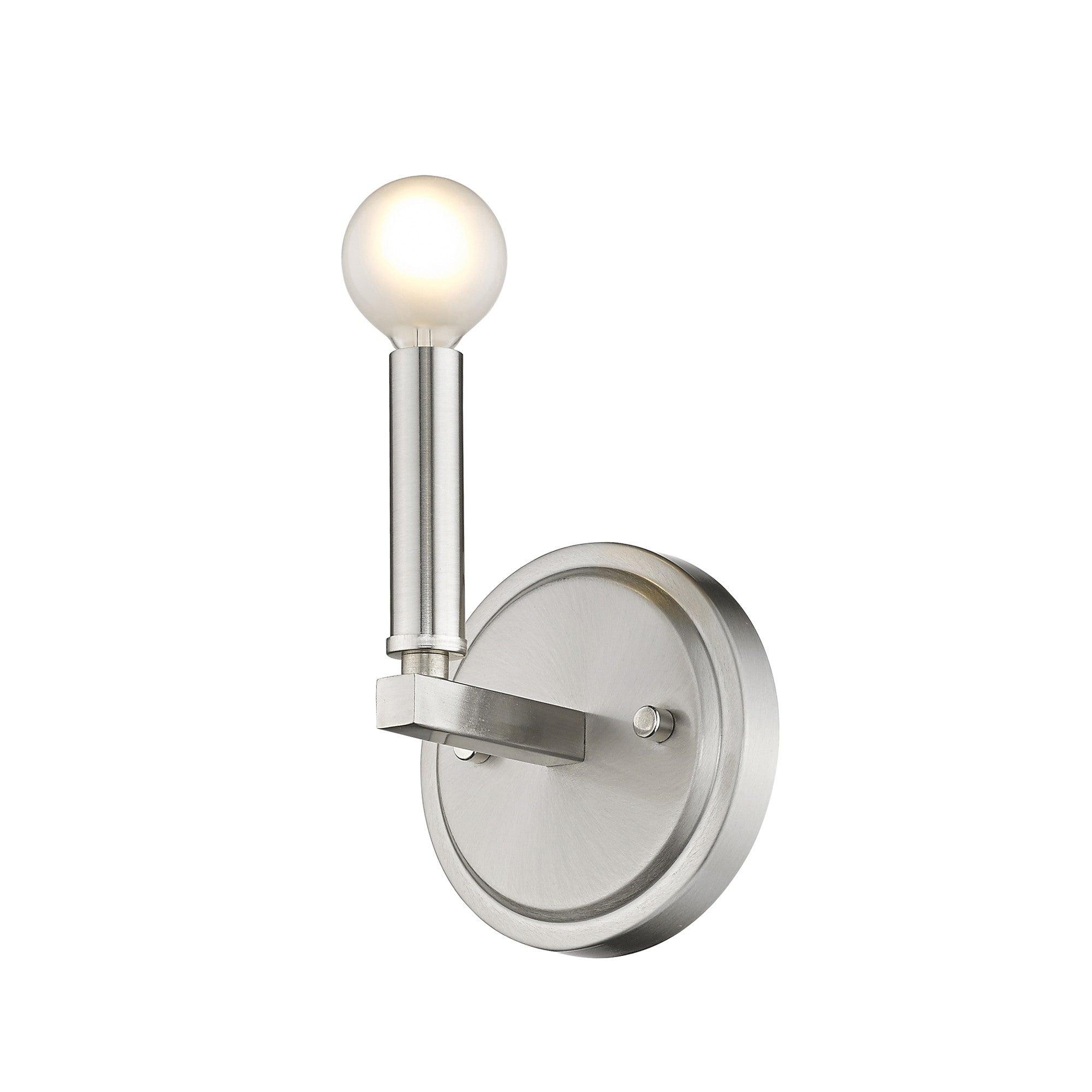 One Light Silver Wall Sconce - Tuesday Morning-Wall Lighting