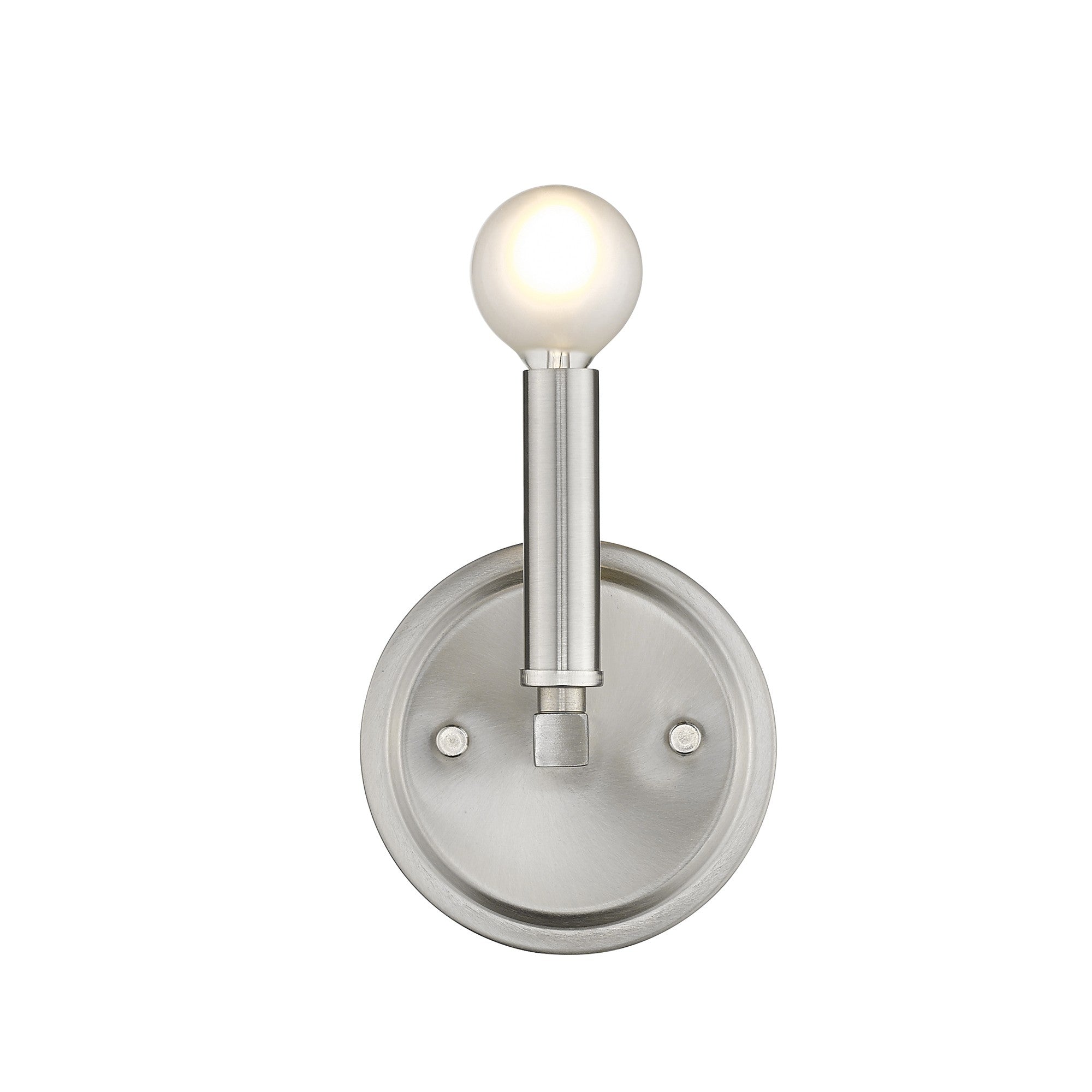 One Light Silver Wall Sconce - Tuesday Morning-Wall Lighting