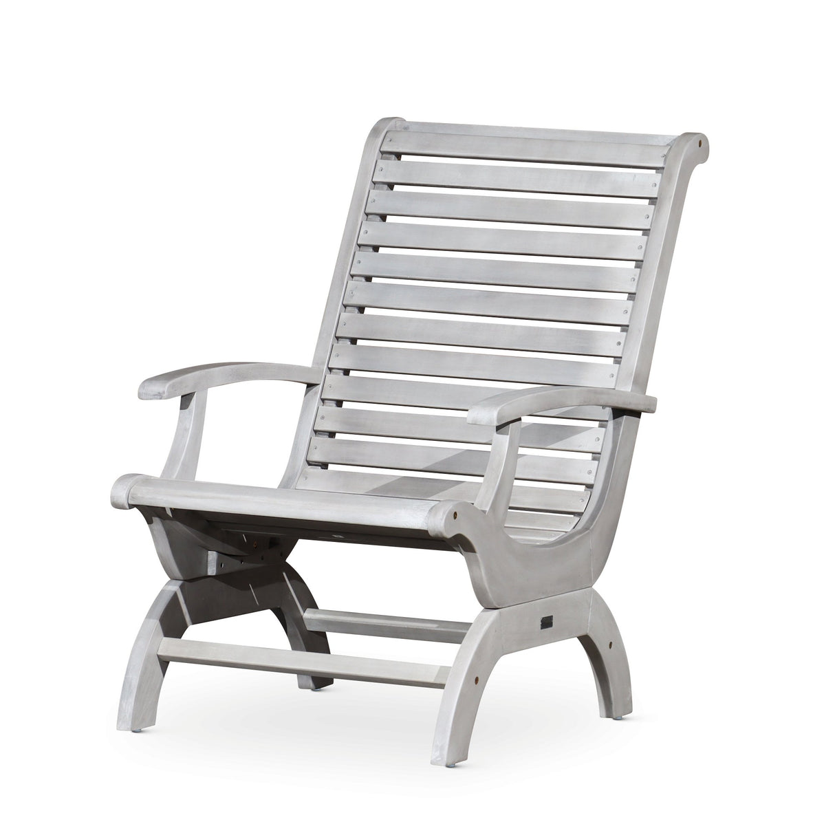 Outdoor-plantation-chair,-silver-gray-Outdoor-Chairs