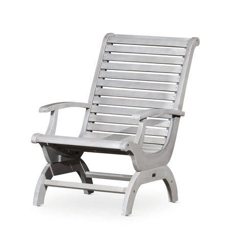 Outdoor-plantation-chair,-silver-gray-Outdoor-Chairs