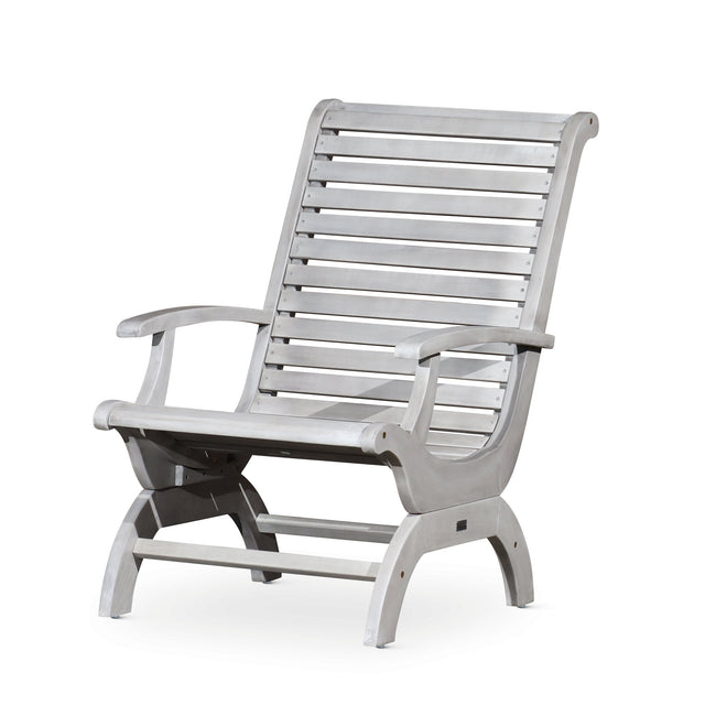 Outdoor-plantation-chair,-silver-gray-Outdoor-Chairs