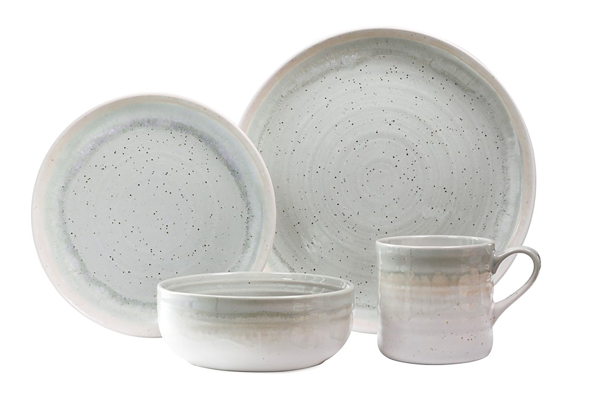 Pale-Aqua-Sixteen-Piece-Ceramic-Service-For-Four-Dinnerware-Set-Dinnerware-Sets