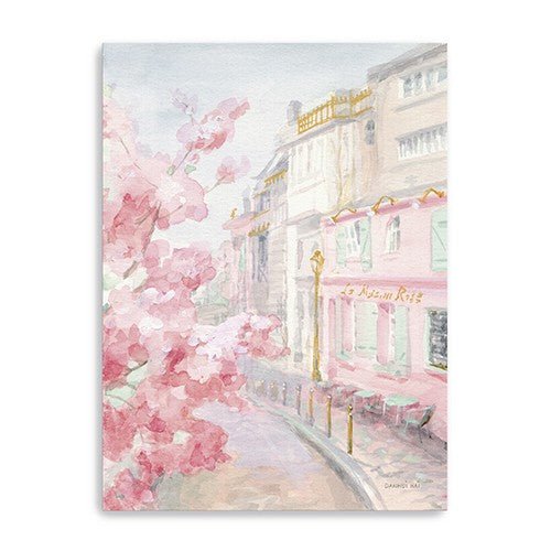 Pretty-Pastel-Pink-Paris-Street-Unframed-Print-Wall-Art-Wall-Art