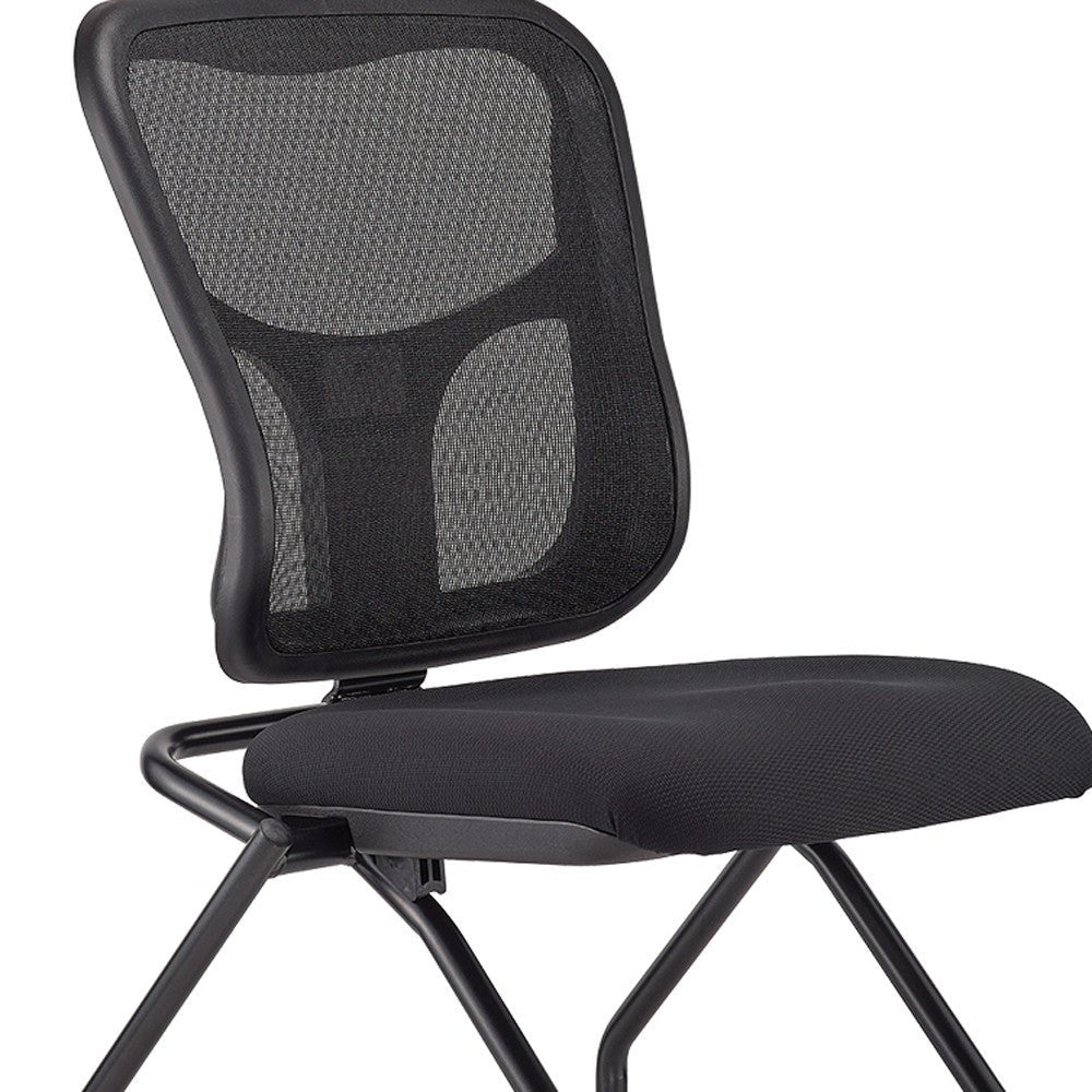 Set of Two Black Adjustable Mesh Rolling Office Chair - Tuesday Morning-Office Chairs