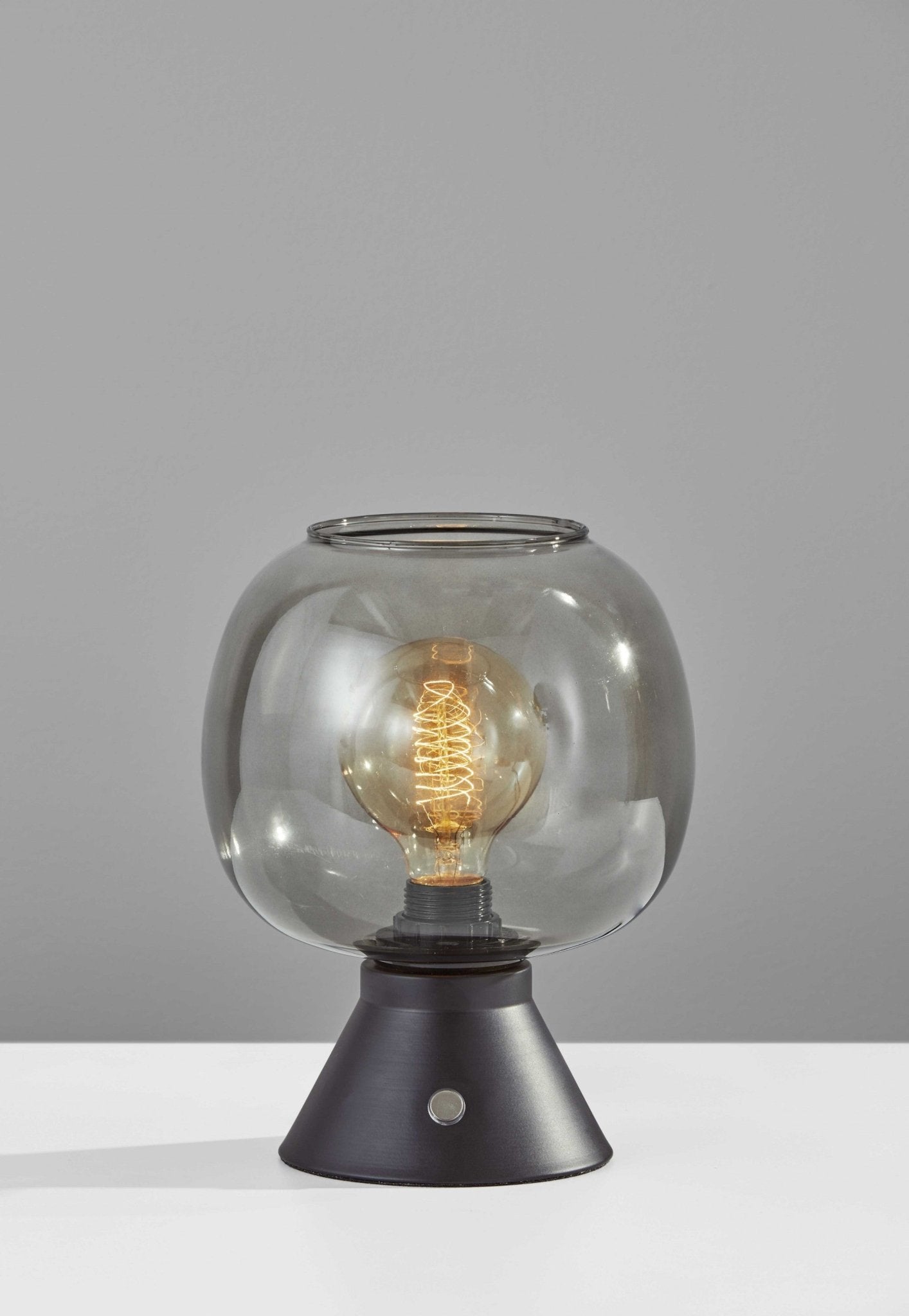 Smoked-Glass-Globe-Shade-With-Vintage-Edison-Bulb-And-Matte-Black-Metal-Table-Lamp-Table-Lamps